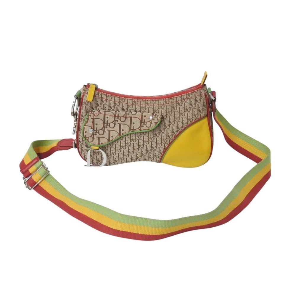 Christian Dior Rasta Trotter Saddle Shoulder Bag
